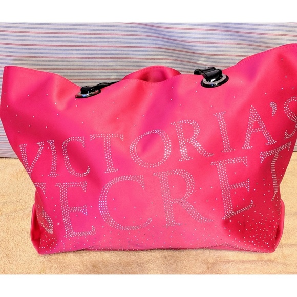 Victoria's Secret Pink Silver Studded Bling Tote - Picture 3 of 7